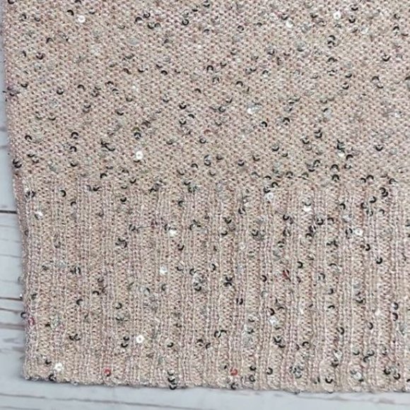 NWT Emaline Pink Pullover Sequin Short‎ Sleeve Sweater Blouse Size XL - Picture 10 of 16